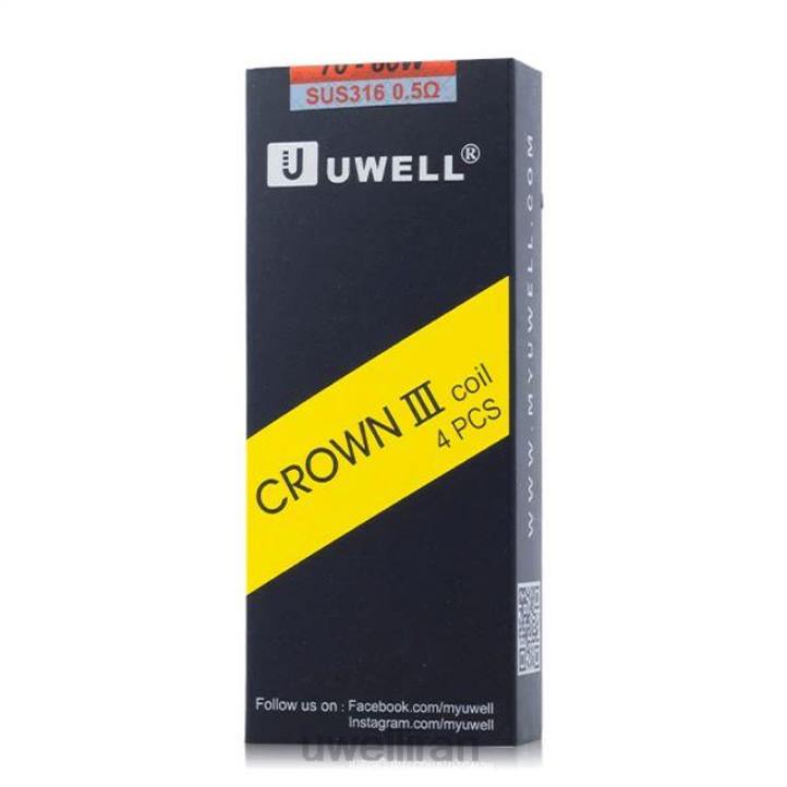 UWELL CROWN 3 کویل (بسته 4 عددی) 0.4 اهم 6DRV92 | UWELL TEHRAN