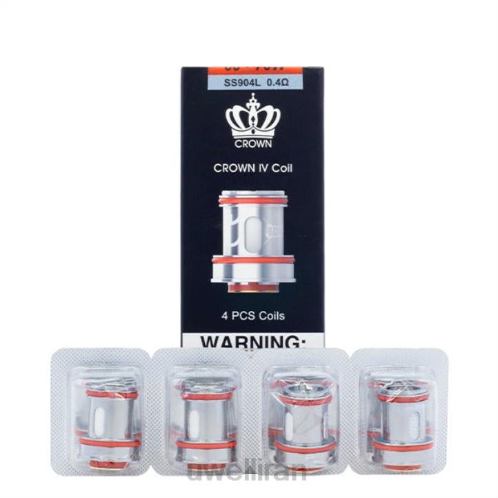 UWELL CROWN 4 کویل های جایگزین (بسته 4 عددی) un2 مش دوگانه 0.23 اهم 6DRV184 | UWELL VAPE FLAVOURS