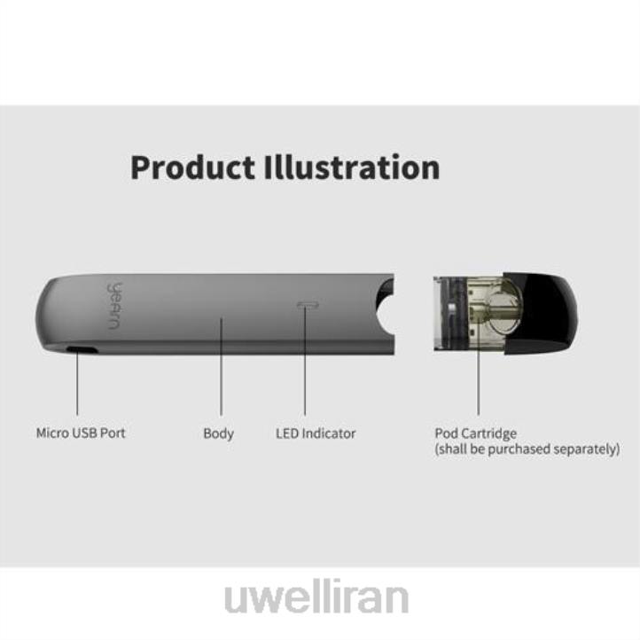 UWELL YEARN دستگاه غلاف (غلاف شامل نمی شود) خاکستری 6DRV256 | UWELL قیمت