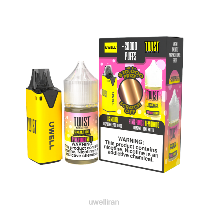 UWELL V6 دستگاه یکبار مصرف + آبمیوه بابا 30 میلی لیتر - بسته collab clr: قرمز/flv: توت ممنوع 48 میلی گرم 6DRV208 | ویپ UWELL